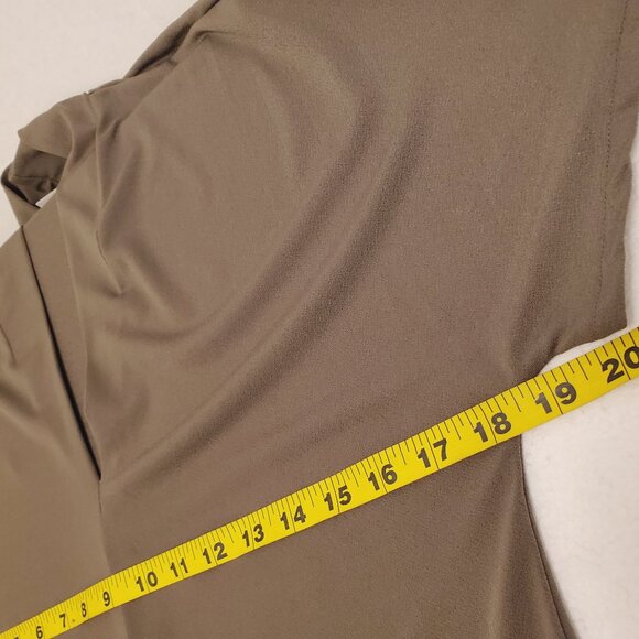 H&M Women’s Khaki Green Dolman Sleeve V-Neck Midi Shift Dress - XS - Picture 10 of 12